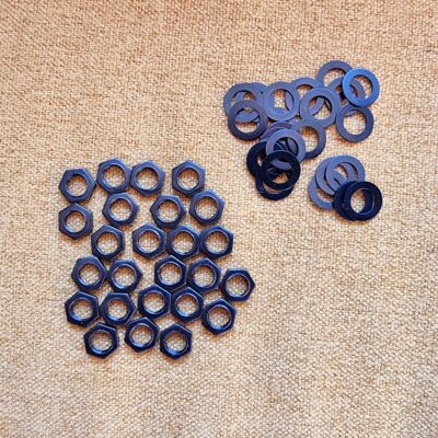 PUSHERNUTS - BLACK POT NUT & WASHER