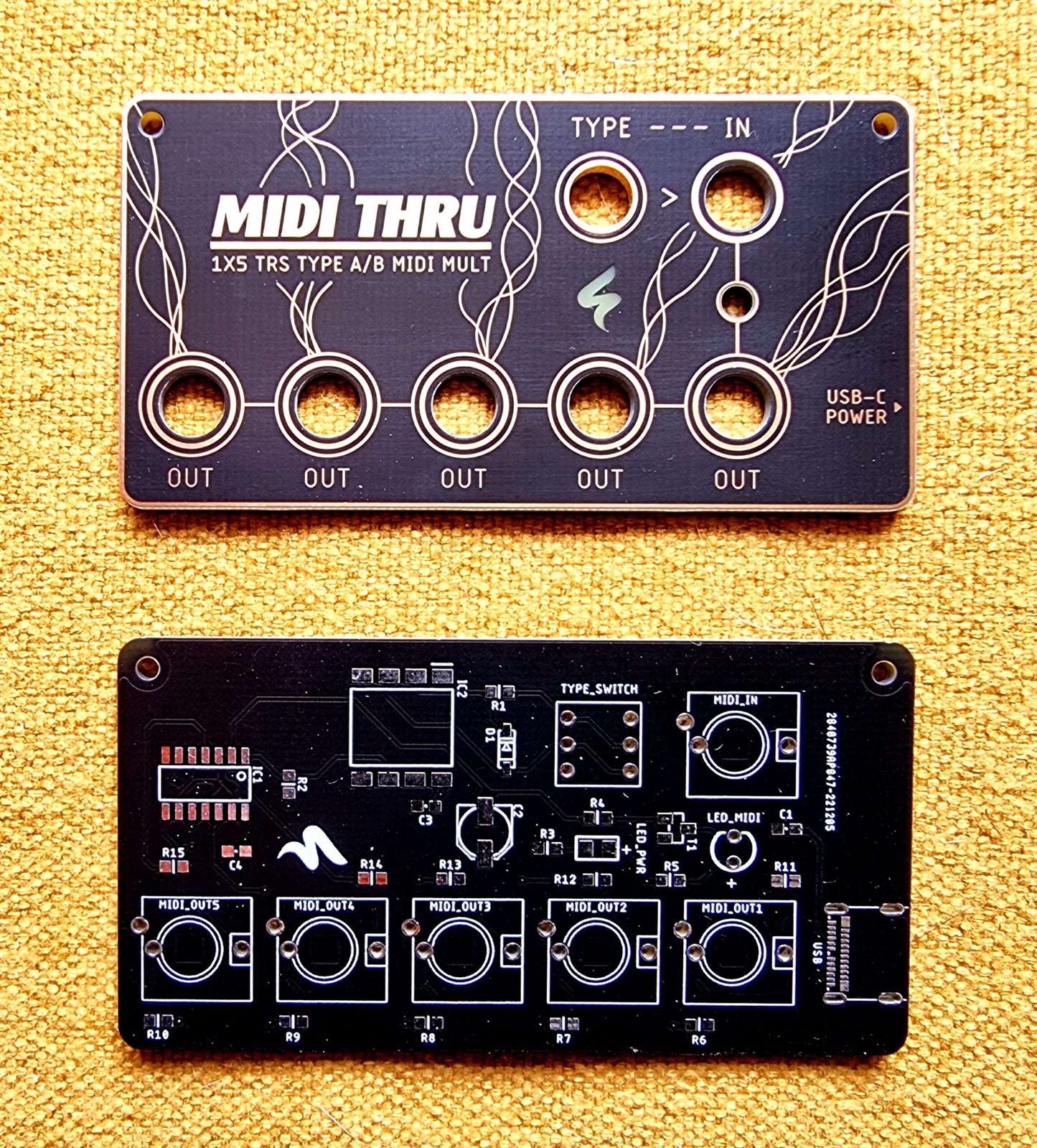 MIDI THRU / active 1x5 trs midi thru / 0 HP