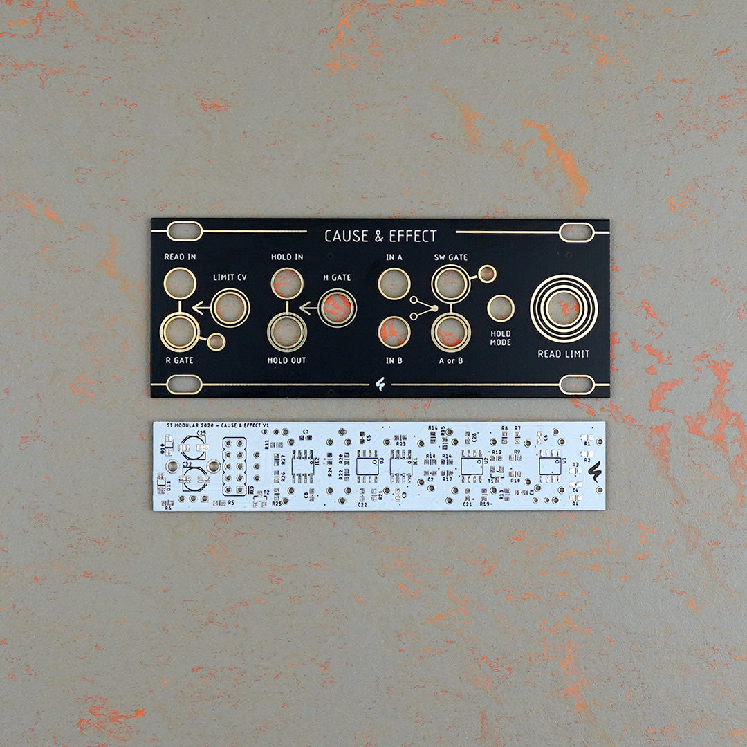 CAUSE & EFFECT / Voltage Reader, Sample & Hold and Gate Switch / 1U Pulp Logic / 20hp