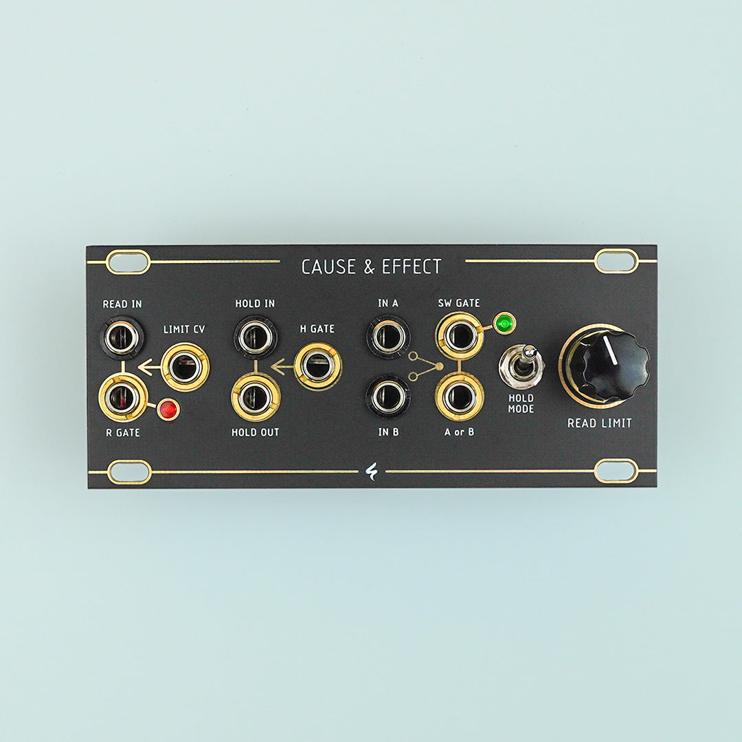 CAUSE & EFFECT / Voltage Reader, Sample & Hold and Gate Switch / 1U Pulp Logic / 20hp