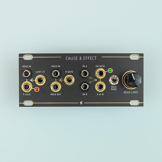 CAUSE & EFFECT / Voltage Reader, Sample & Hold and Gate Switch / 1U Pulp Logic / 20hp