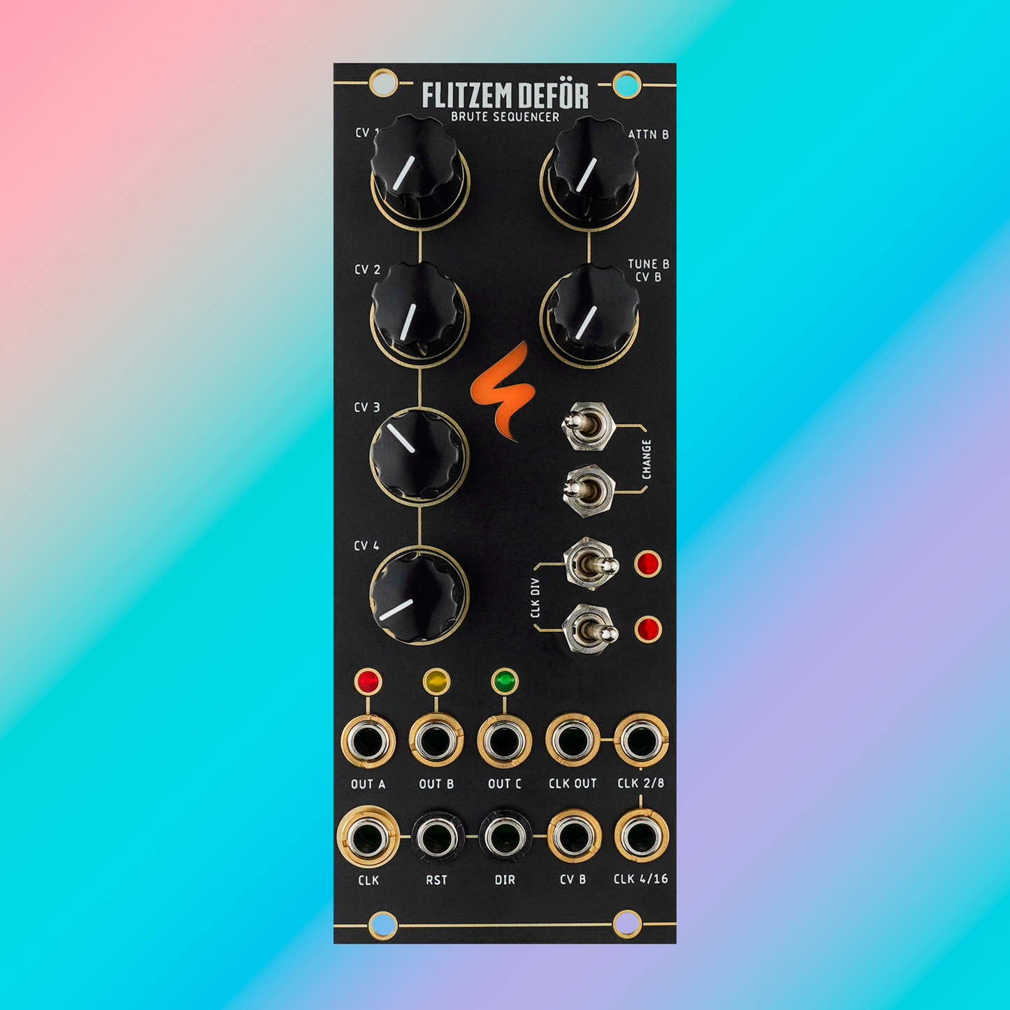 FLITZEM DEFOR / brute sequencer and clock divider / 10 HP