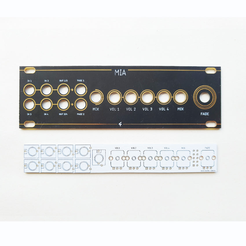 MIA  / 2x2 mixer with fader / 1U Pulp Logic / 28hp