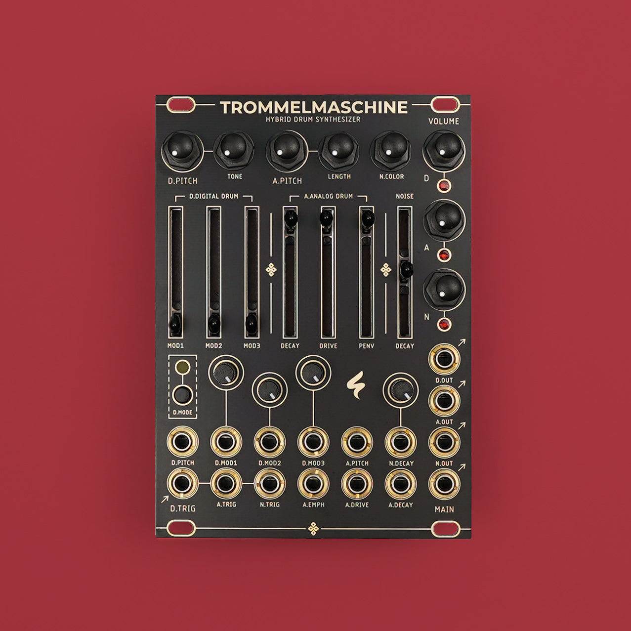 TROMMELMASCHINE / three-voice hybrid drum synthesizer / 18 HP
