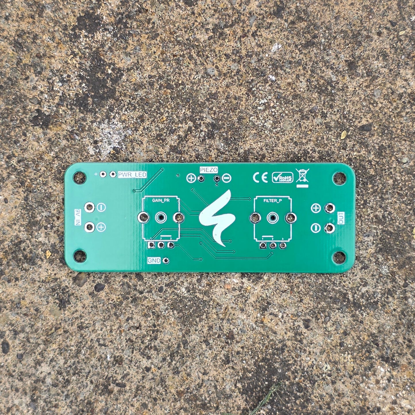 RATTLECORE / piezo pre-amp PCB with high-pass filter / PCB only