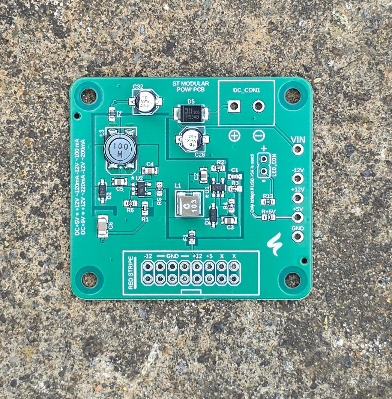 POW! PCB  / mini power supply unit for eurorack modules / PCBA only
